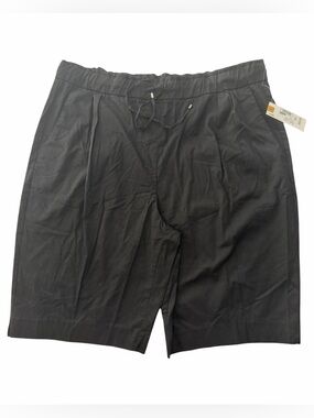 NWT Land n’ Sea Women’s Black Elastic Waist Drawstring Shorts 14